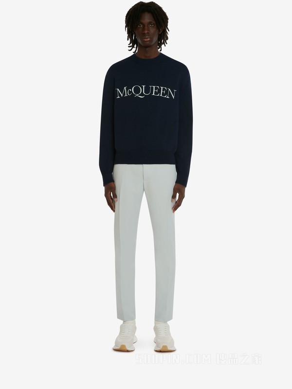 McQueen刺绣圆领套衫