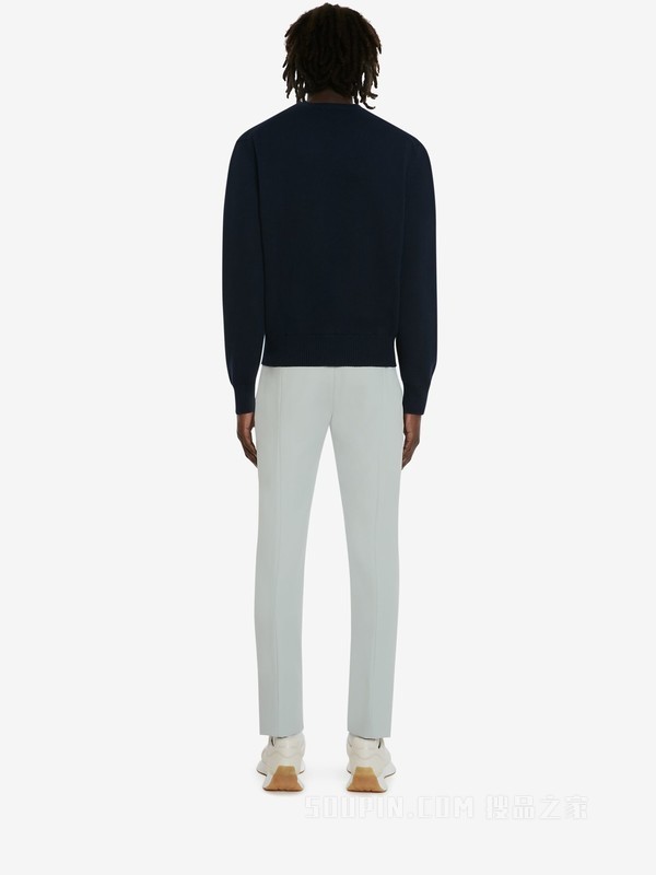 McQueen刺绣圆领套衫