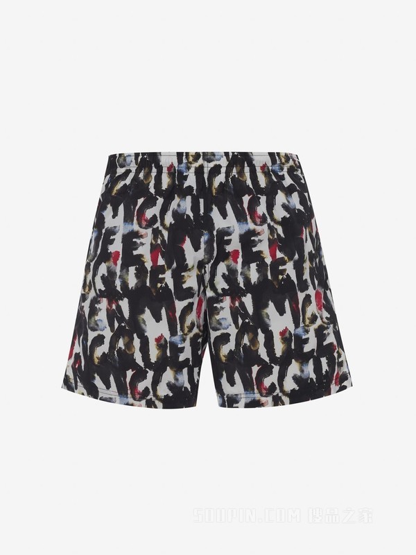 Watercolour Graffiti游泳短裤