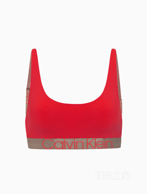 【炫光引力带】Calvin Klein 22秋冬女士U型光泽LOGO无钢圈文胸QF6325AD