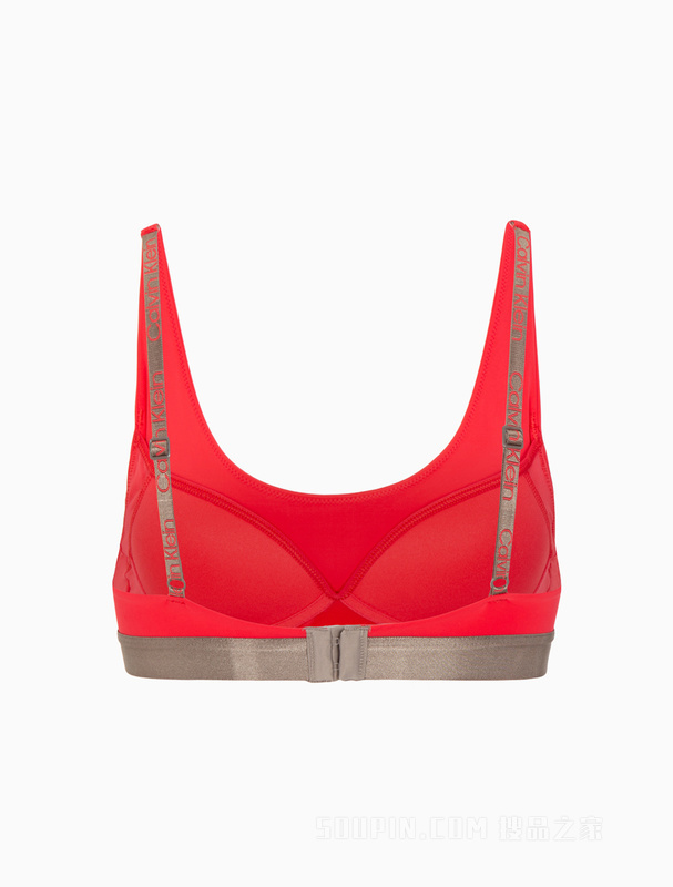【炫光引力带】Calvin Klein 22秋冬女士U型光泽LOGO无钢圈文胸QF6325AD
