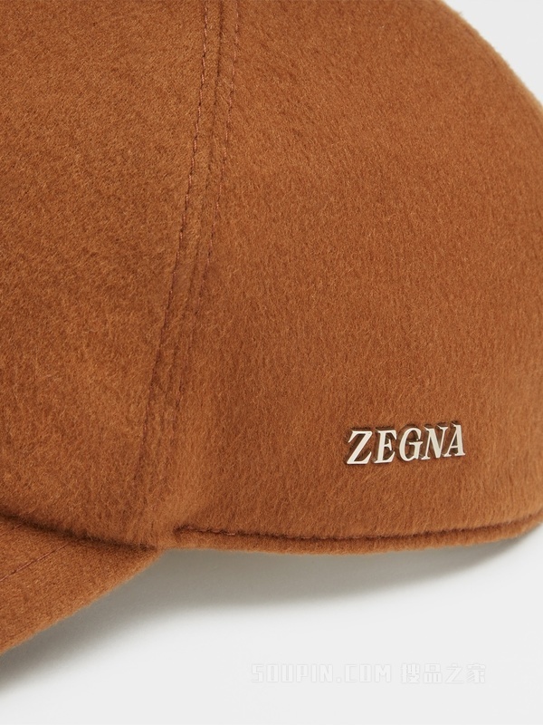 驼色羊绒棒球帽