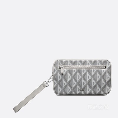 洗漱包 迪奥灰帆布 CD Diamond 图案