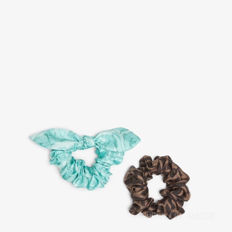 松紧发带 拼色有机桑蚕丝松紧发带双件套