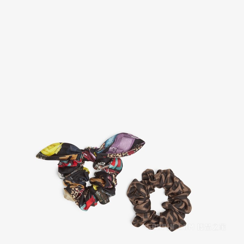 松紧发带 拼色有机桑蚕丝松紧发带双件套