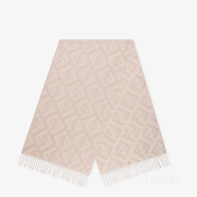 FF围巾 粉红色羊绒围巾