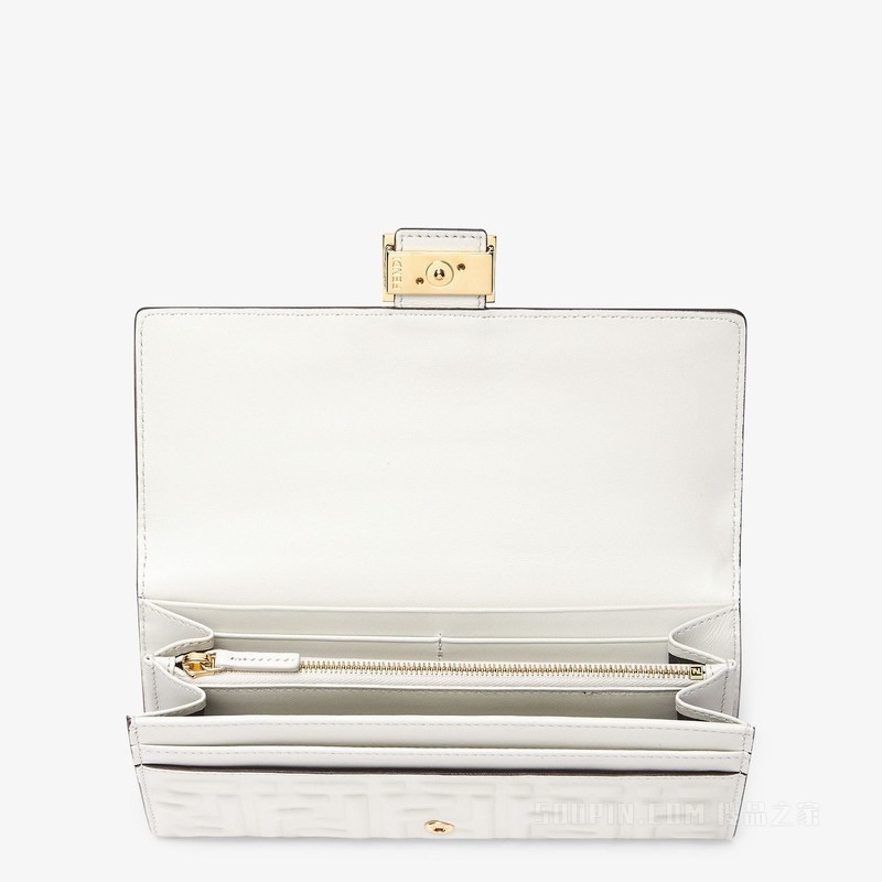 Baguette Continental 白色FF纳帕皮夹