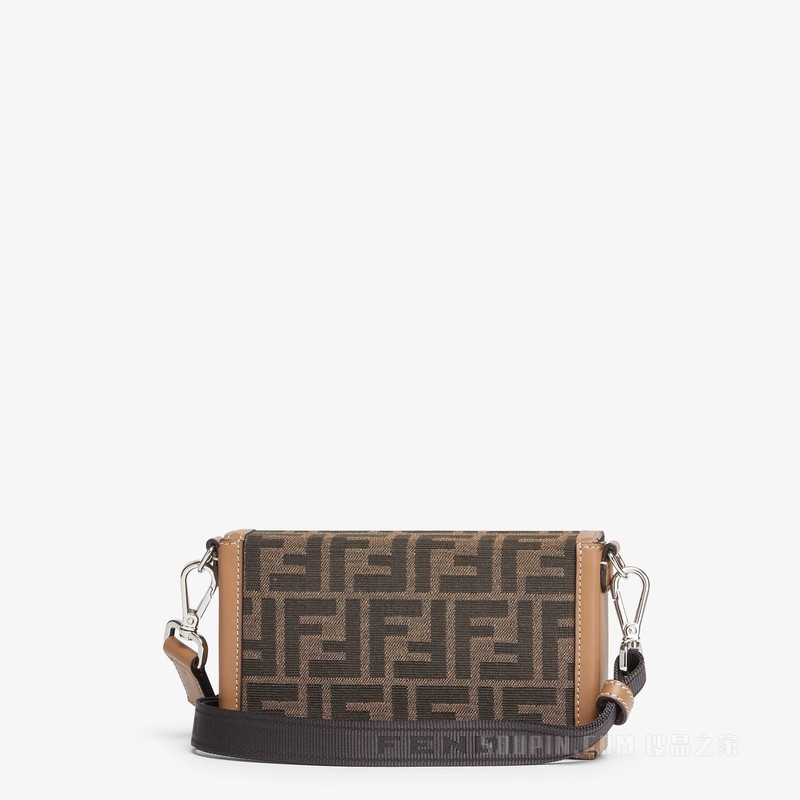 Baguette Soft Trunk迷你手袋 棕色FF布料手袋