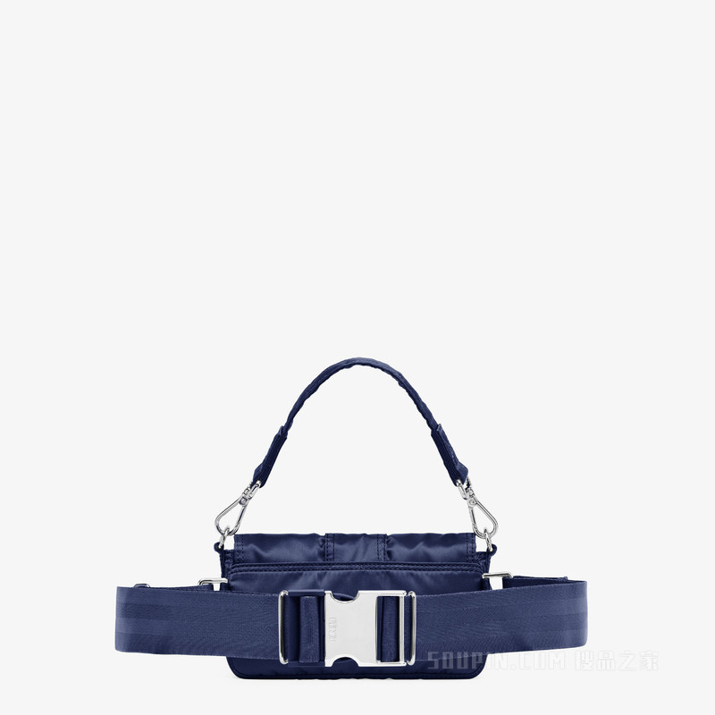 Fendi x Porter联名Baguette迷你手机包 深蓝色尼龙手机包