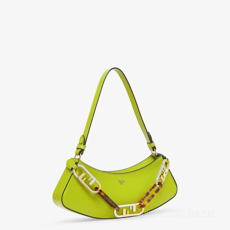 Fendi O'Lock Swing 嫩芽绿皮革手拿包