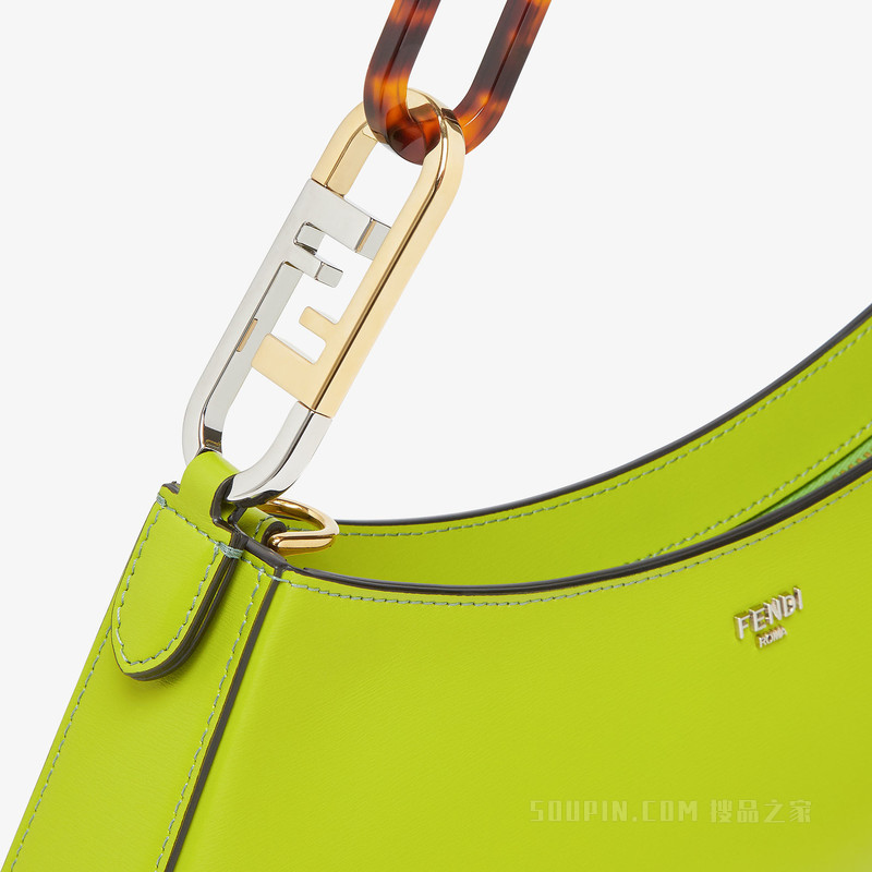 Fendi O'Lock Swing 嫩芽绿皮革手拿包