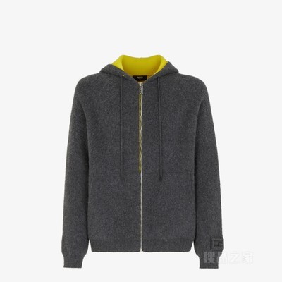 开衫 灰色羊绒开衫