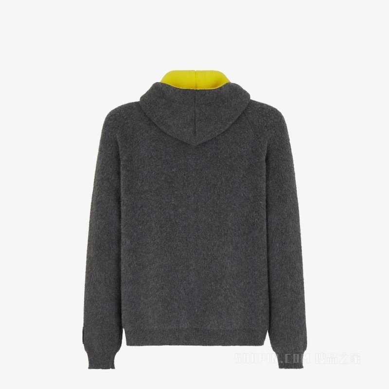 开衫 灰色羊绒开衫