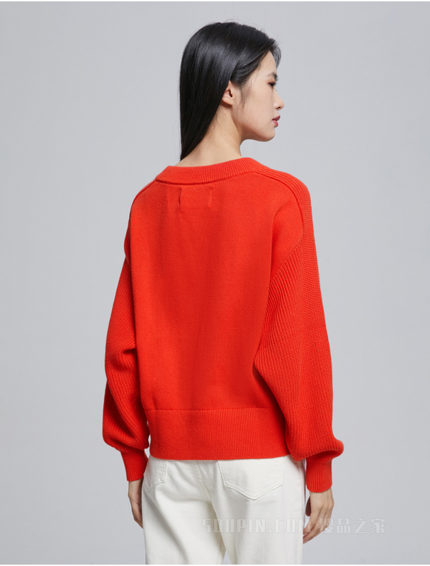 【兔年限定】Calvin Klein 23春季女士纯棉兔子提花刺绣针织衫J220849