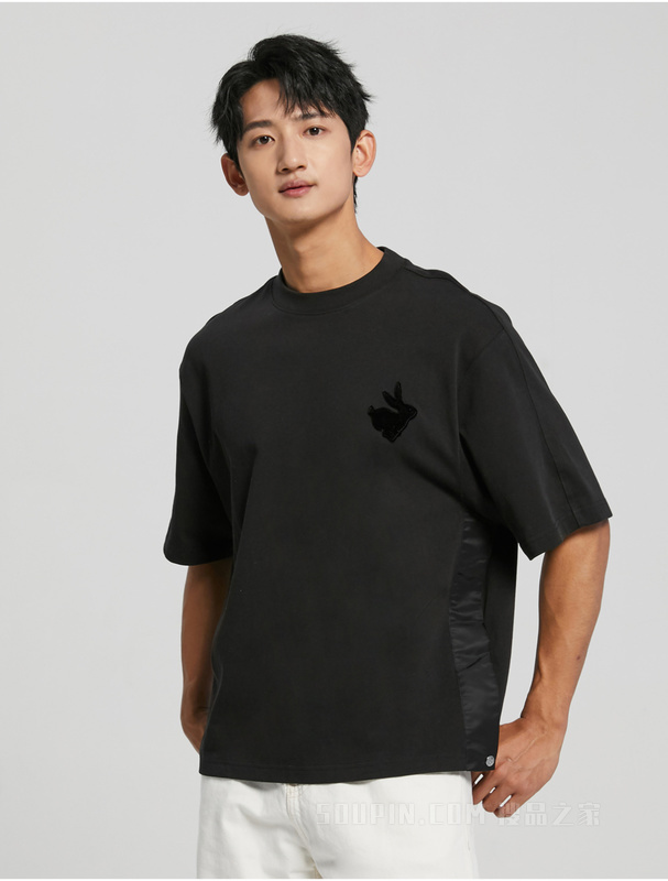 【兔年限定】Calvin Klein 23春季男女同款重磅纯棉刺绣短袖T恤J400248