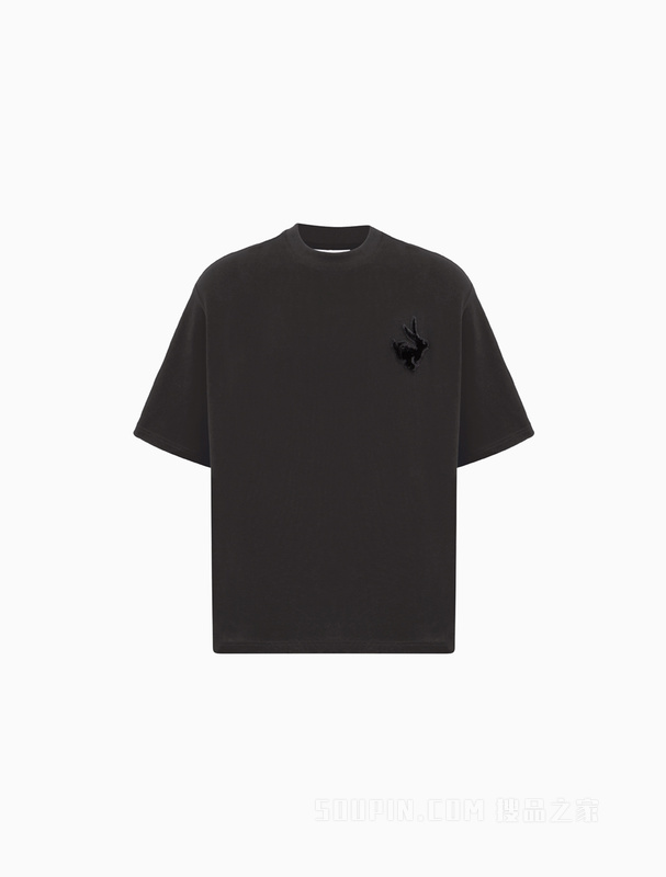 【兔年限定】Calvin Klein 23春季男女同款重磅纯棉刺绣短袖T恤J400248