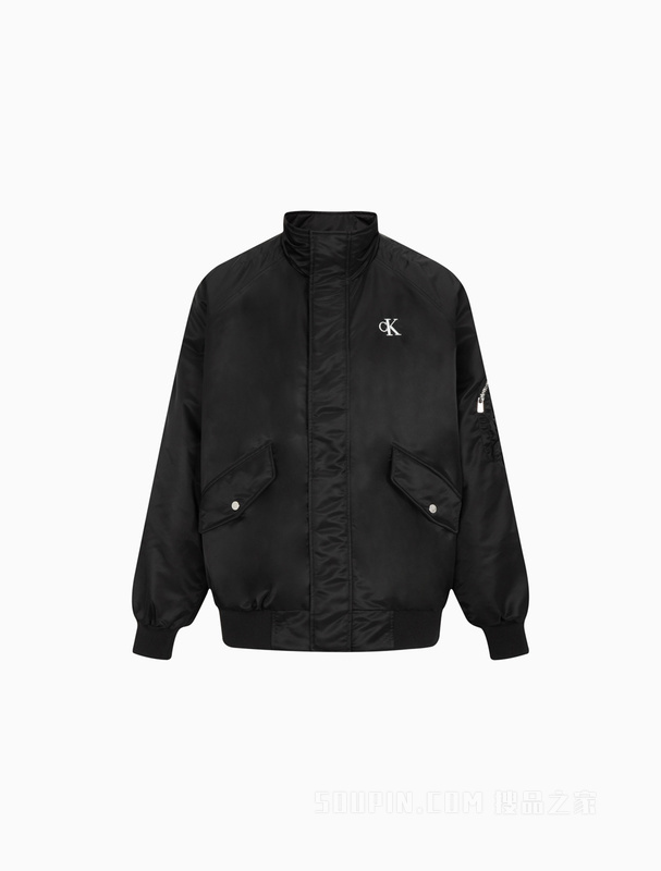 【兔年限定】Calvin Klein 23春男女同款兔子徽标立领夹棉外套J400249