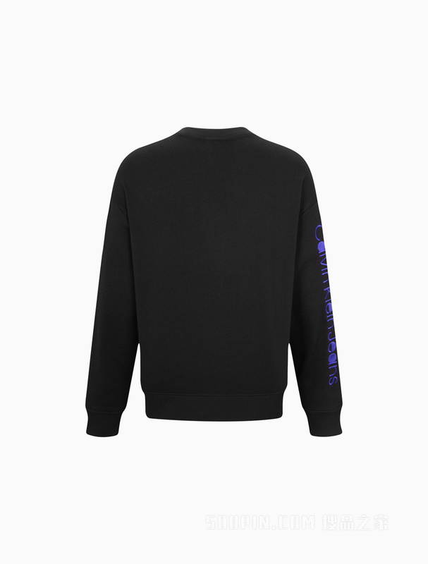 【兔年限定】Calvin Klein 23春男女情侣中性纯棉刺绣圆领卫衣J400228