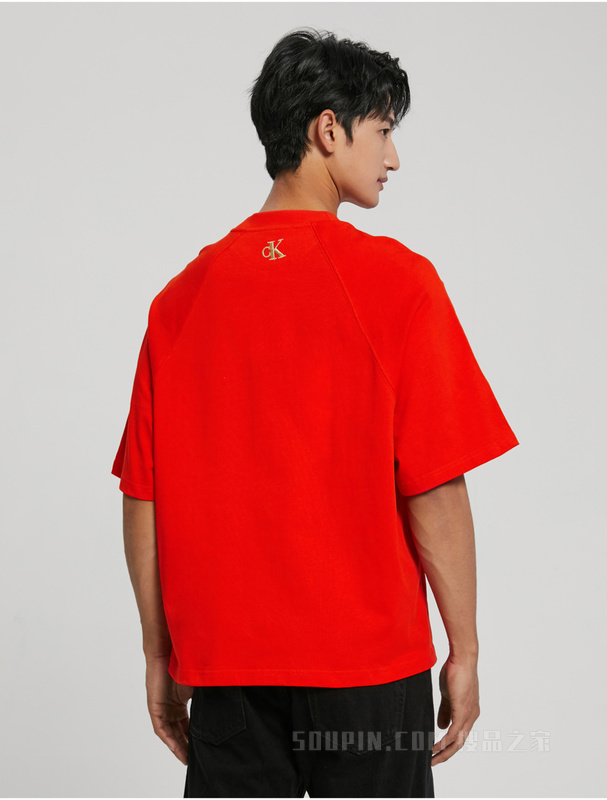 【兔年限定】Calvin Klein 23春季男女同款重磅纯棉刺绣短袖T恤J400248