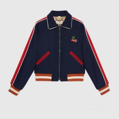 Gucci HA HA HA特别系列飞行员夹克 海军蓝