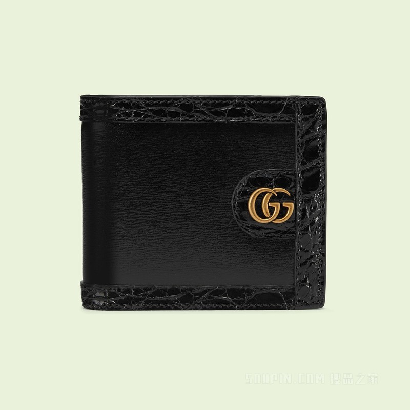 Ophidia系列钱包 黑色皮革