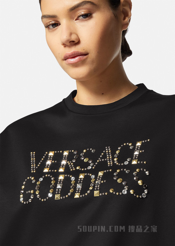Versace Goddess铆钉T恤