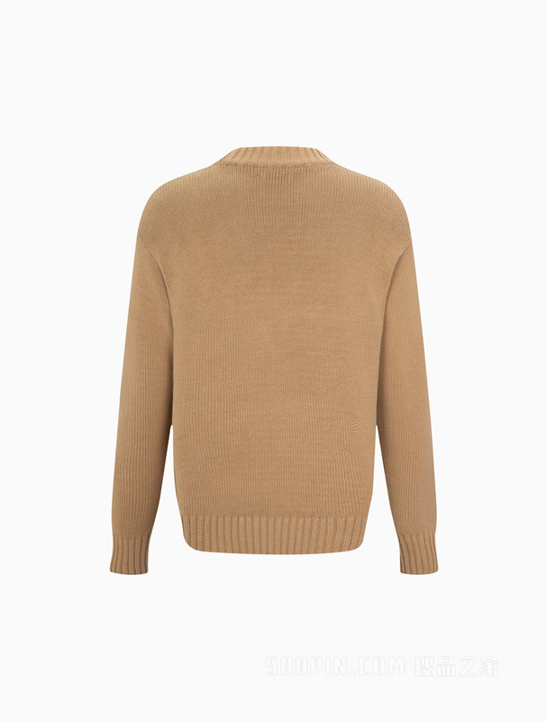 【简约系列】Calvin Klein 22秋冬男女情侣中性醒目提花针织衫40JM331