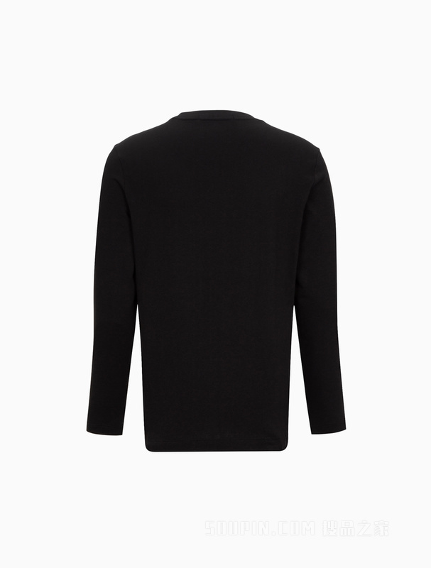 Calvin Klein 22秋冬新款男士时尚纯棉交叠刺绣印花透气长袖T恤J322331