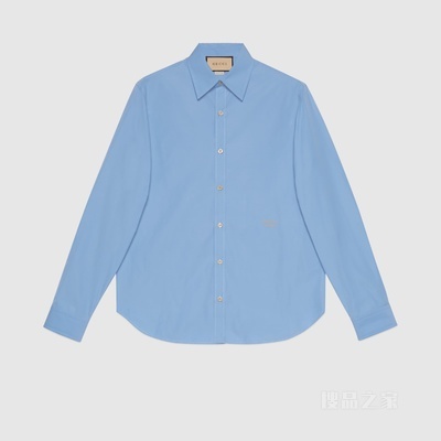 饰Gucci Boutique棉质衬衫 蓝色