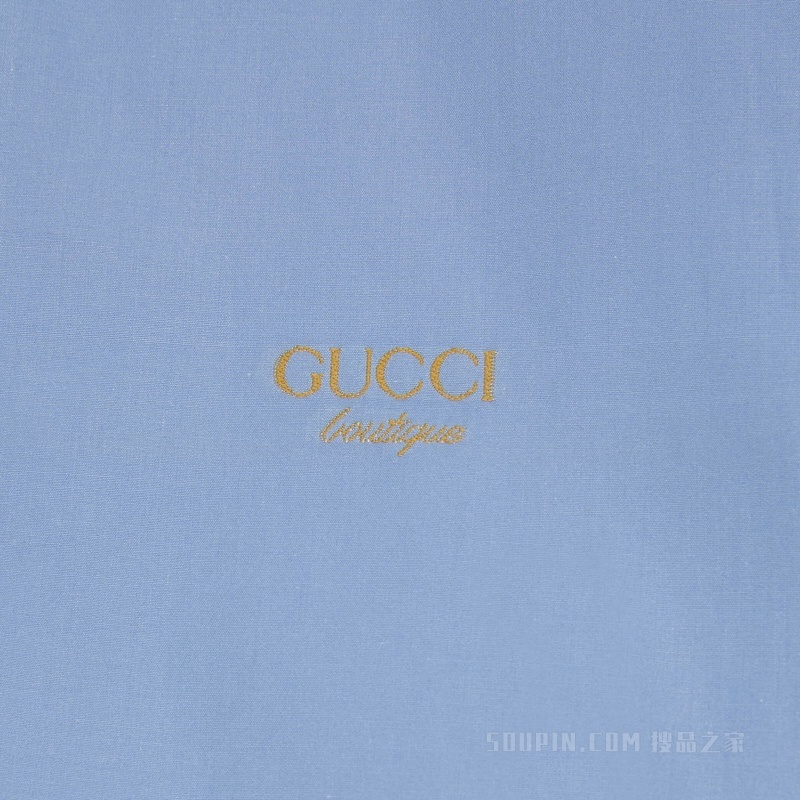 饰Gucci Boutique棉质衬衫 蓝色
