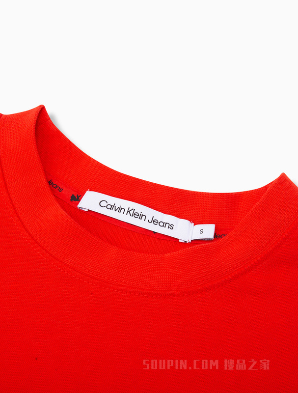【兔年限定】Calvin Klein 23春季男女情侣中性徽标纯棉短袖T恤J220850