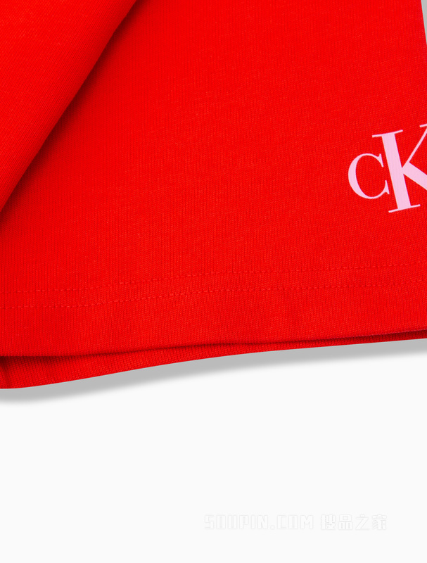 【兔年限定】Calvin Klein 23春季男女情侣中性徽标纯棉短袖T恤J220850