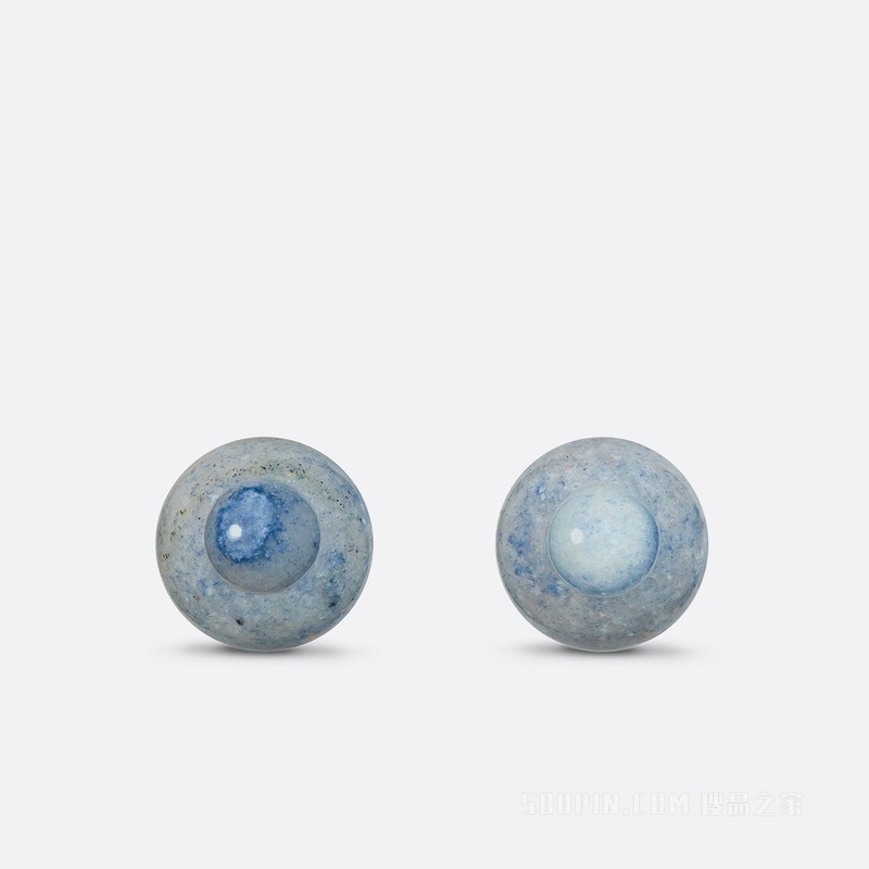 Dior Tribales 耳环 金色饰面金属和蓝色石饰