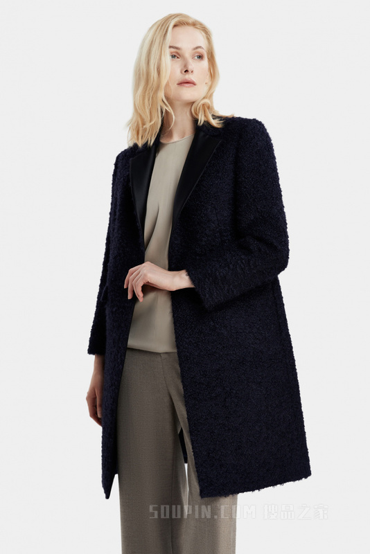 羊毛圈纱造型大衣