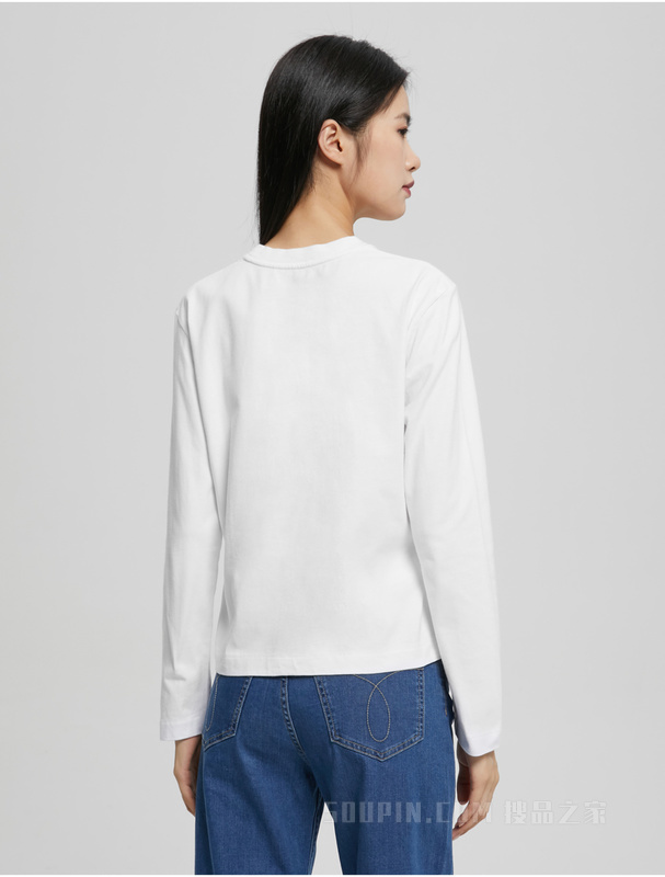 【简约系列】Calvin Klein 22秋冬男女情侣中性透气打底长袖T恤40WH143