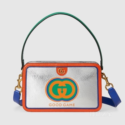 Gucci Game特别系列肩背包 银色皮革