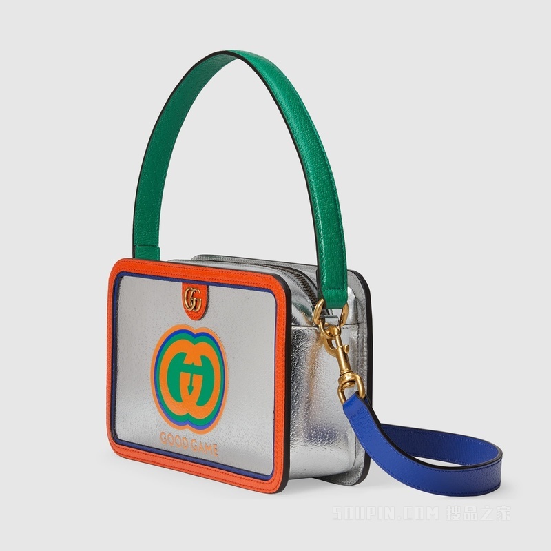 Gucci Game特别系列肩背包 银色皮革