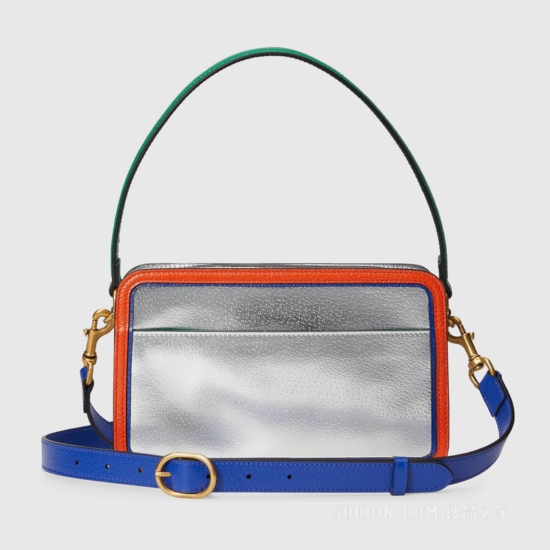 Gucci Game特别系列肩背包 银色皮革