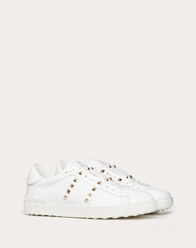Rockstud Untitled 男士小牛皮铆钉运动鞋