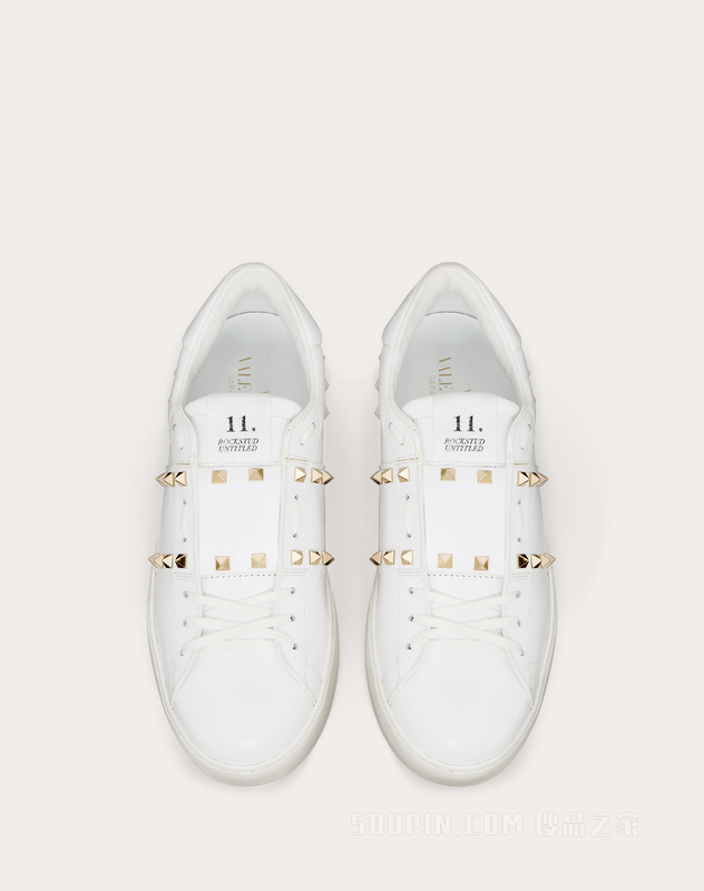 Rockstud Untitled 男士小牛皮铆钉运动鞋