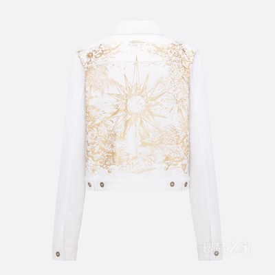 夹克 白色棉质牛仔布金色调 Rêve d'Infini 图案