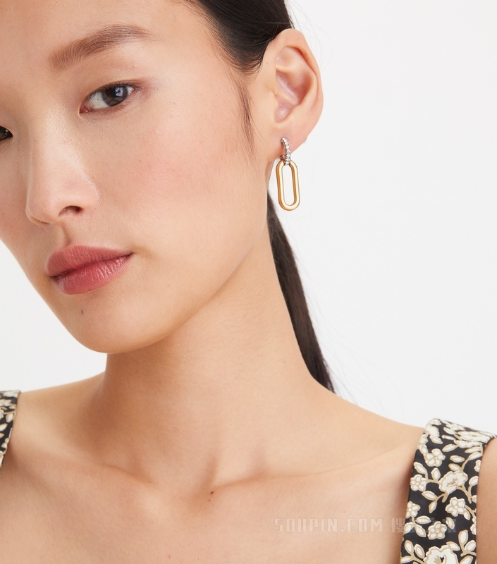 Roxanne 链条耳环 复古锡/轧制 Tory 金