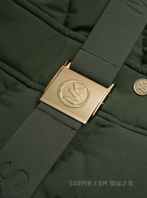 长款收腰连帽羽绒服