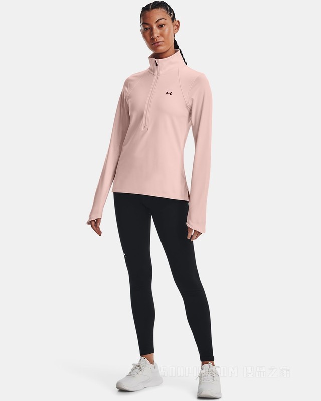 女士UA ColdGear® Cozy 1/2拉链长袖上衣