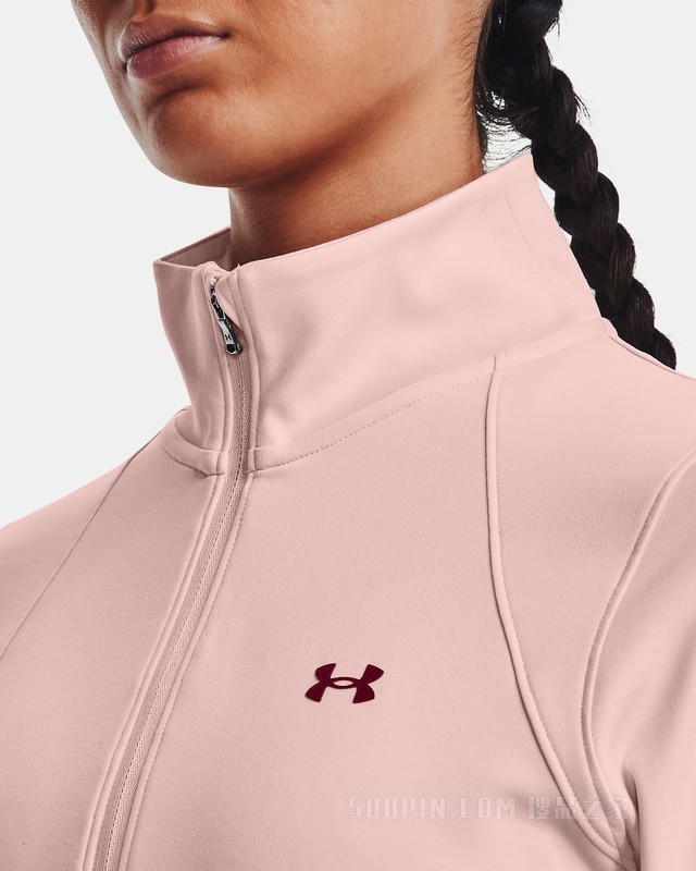 女士UA ColdGear® Cozy 1/2拉链长袖上衣