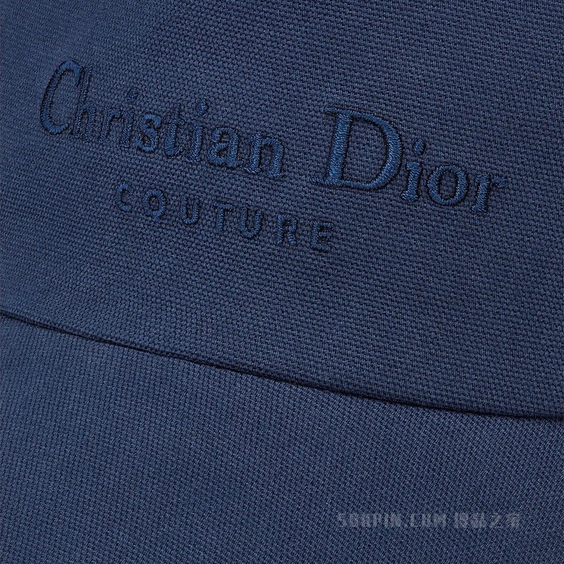 棒球帽 海军蓝色棉质帆布 Christian Dior Couture 刺绣