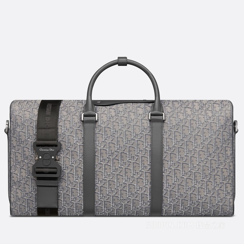 Dior Lingot 50 行李袋 金属色 Oblique 印花
