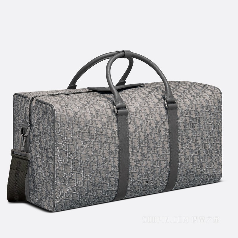 Dior Lingot 50 行李袋 金属色 Oblique 印花
