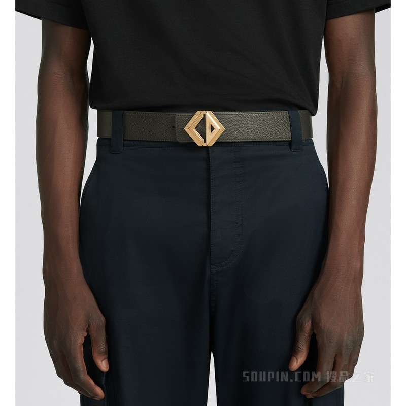 CD Diamond 腰带扣 40 毫米金色饰面黄铜