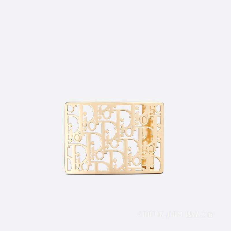 腰带扣 40 毫米金色饰面黄铜 Oblique Cosmo 印花效果